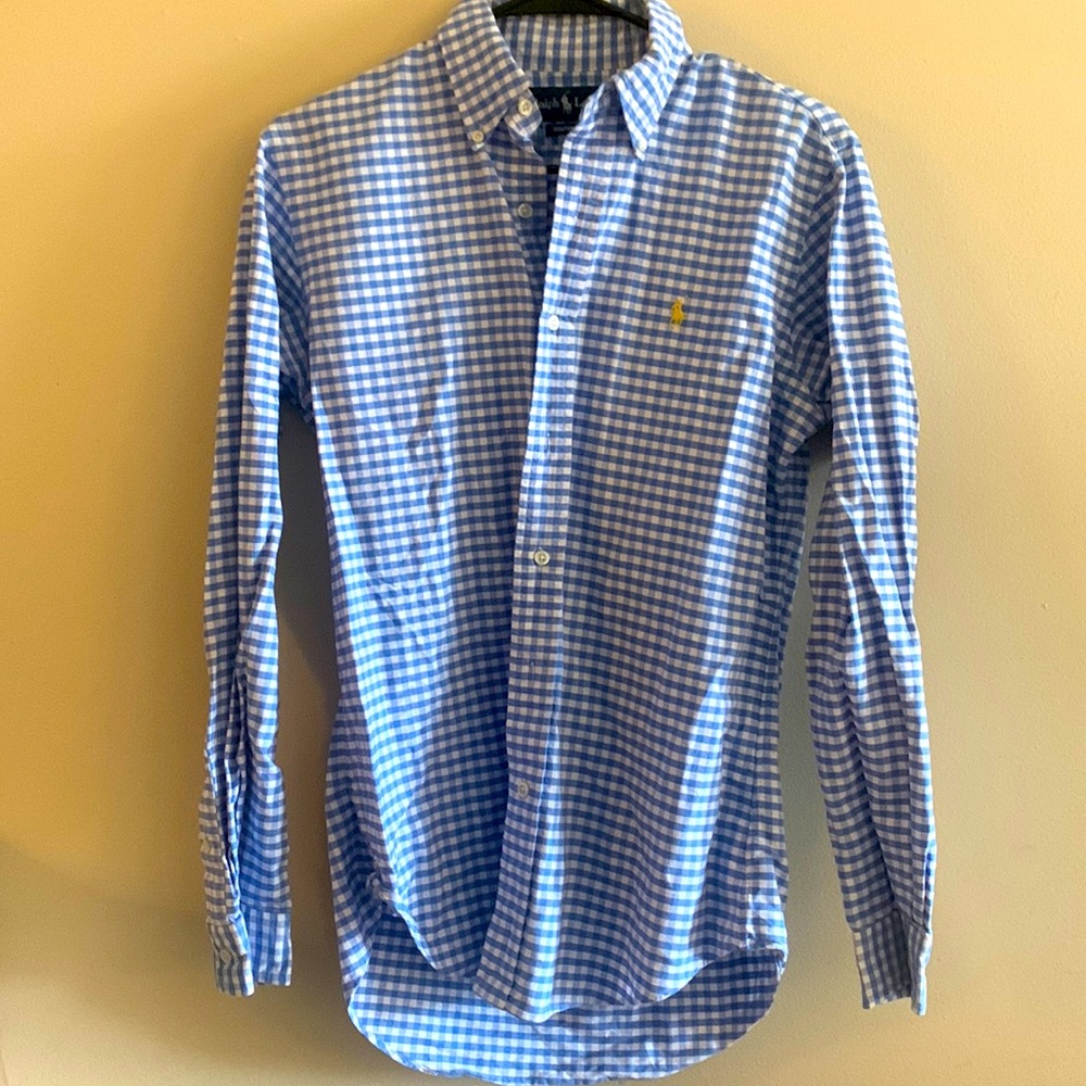 Blue checkered pattern Ralph Lauren Button Down